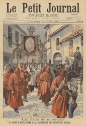 The guests of France: Queen Victoria watching the procession of the Red Penitents